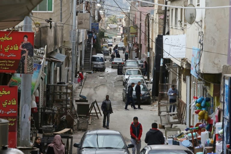 Palestinian refugees at the al-Baqa'a refugee camp near Amman. Jordan is determined to press ahead with the project to cope with the needs of a rising population which has been swelled by about one million refugees fleeing war in Syria