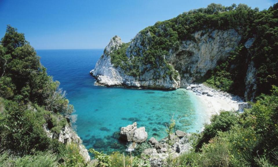 Fakistra Beach, Pelion. Stanley Johnson owns a villa on the peninsula.