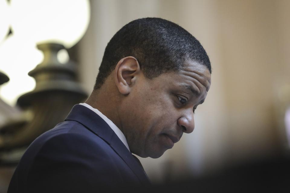 Virginia Lt. Governor Justin Fairfax presides over the Senate at the Virginia State Capitol, February 7, 2019 in Richmond, Virginia. Virginia state politics are in a state of upheaval.