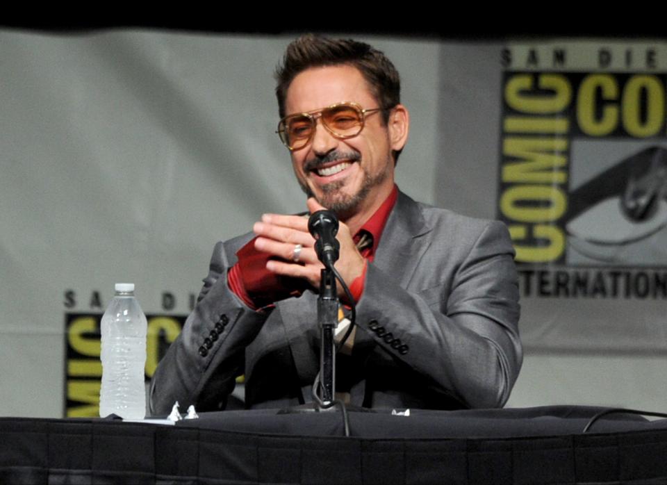 Robert Downey Jr. en el pánel de "Iron Man 3" durante Comic-Con International 2012 en el San Diego Convention Center el 14 de julio, 2012 en San Diego, California.  (Kevin Winter/Getty Images)