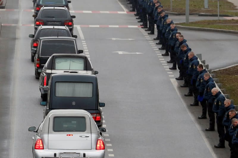 Memorial ceremony for the Ukrainian victims of Iran plane crash at the Boryspil International Airport, outside Kiev