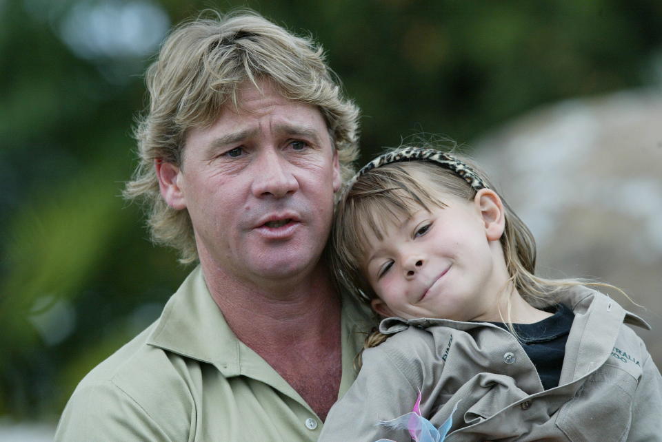 Steve Irwin and daughter Bindi in 2004