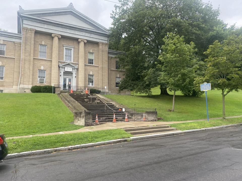 A look at the old Steuben County Courthouse on West First Street.