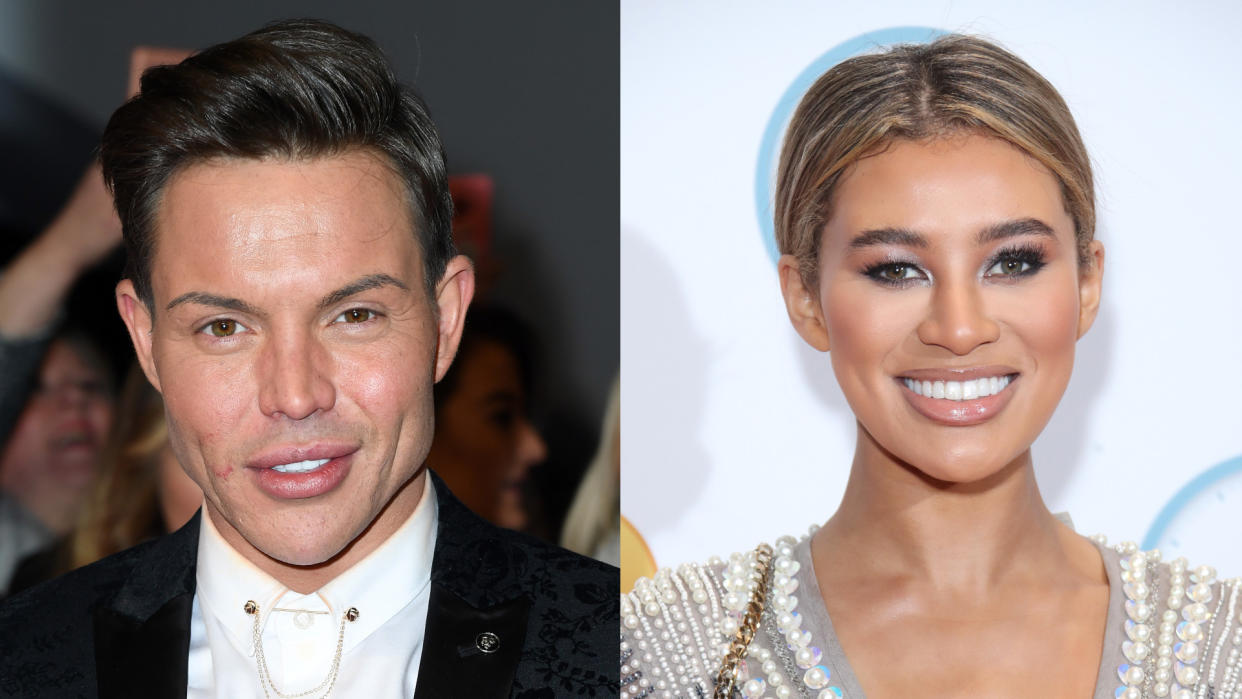 'TOWIE' star Bobby Norris and 'Love Island' contestant Montana Brown. (Credit: Gareth Cattermole/Getty Images/Mike Marsland/WireImage)