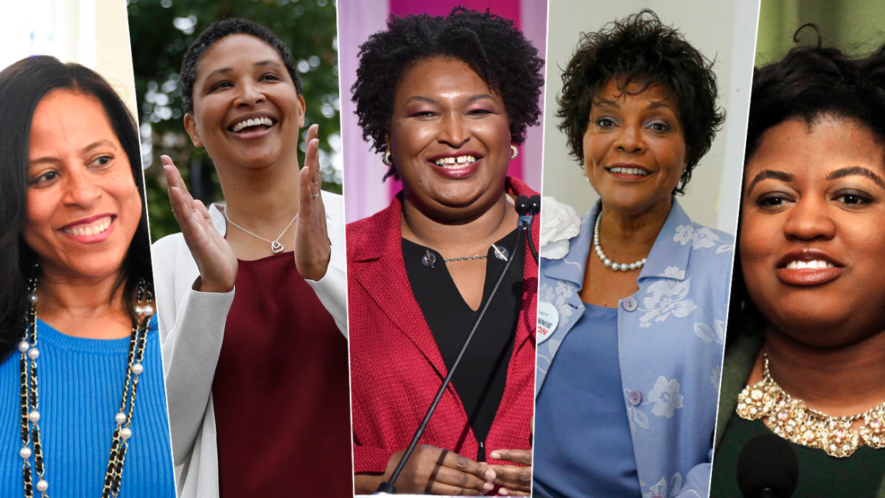 A collage of the five Black women who are running for governor in 2022.