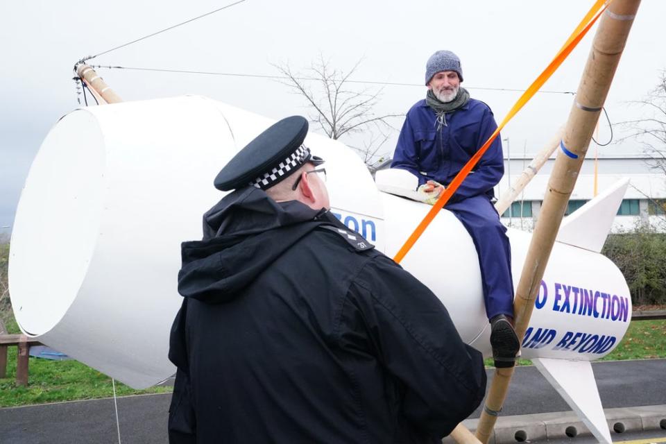 Police have moved in to deal with the demonstrations (Ian West/PA) (PA Wire)