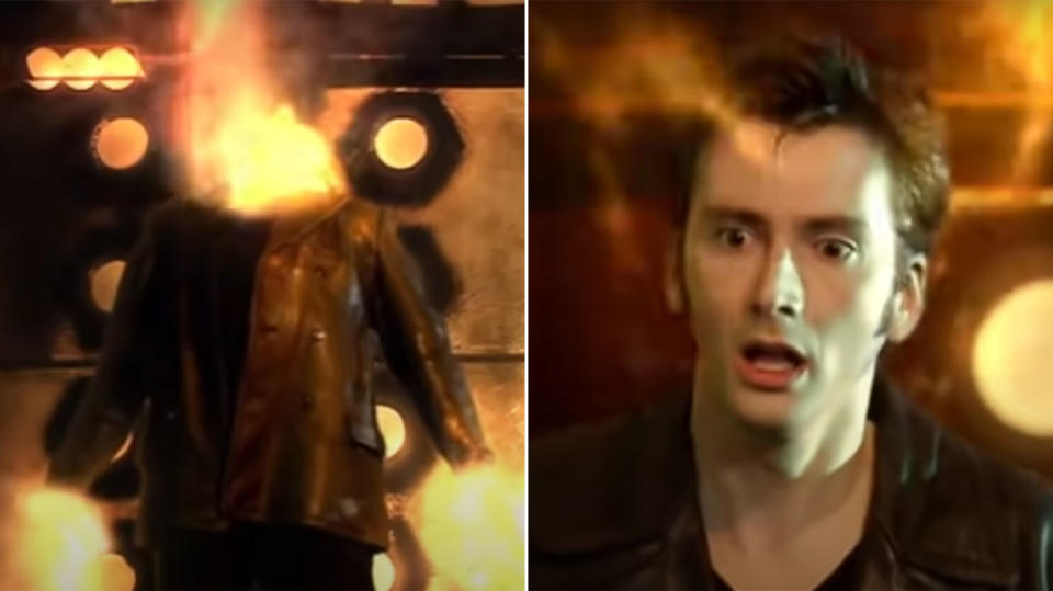 Christopher Eccleston regenerated into David Tennant on Doctor Who. (BBC)