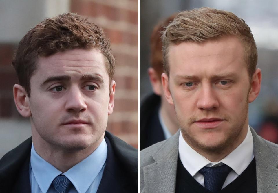 Paddy Jackson and Stuart Olding were acquitted of rape at a trial in Belfast in 2018 (Niall Carson/PA) (PA Archive)