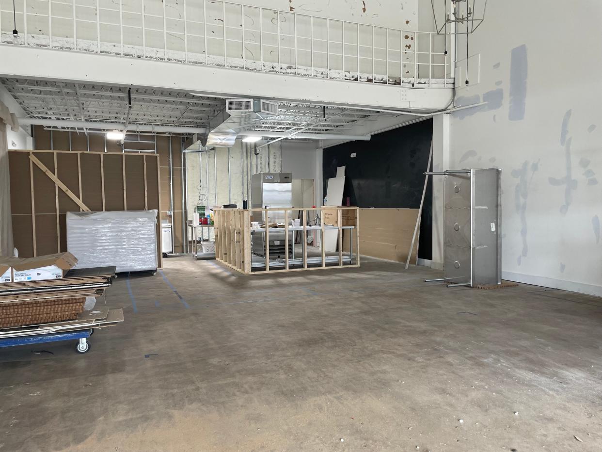 Construction progress inside the upcoming Sweet Tooth of St. Clair location on April 19, 2024