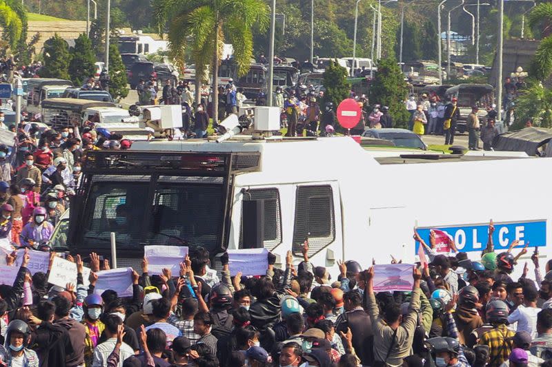 Protest against the military coup in Myanmar