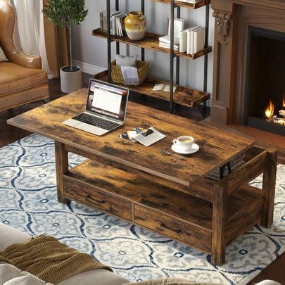 Eoghan lift-top coffee table with drawers (29% off)