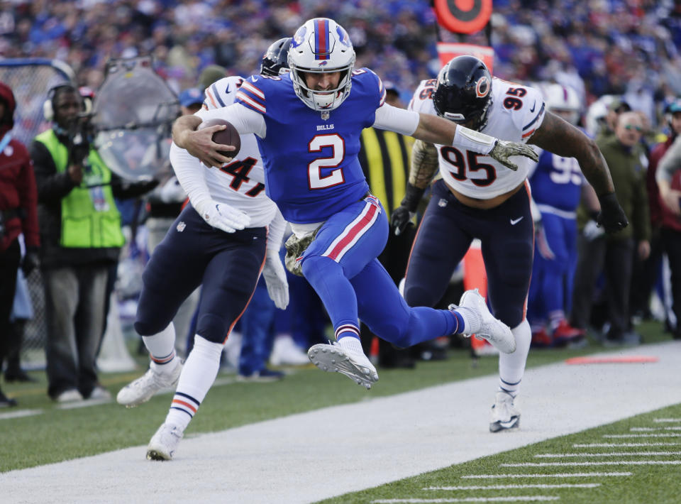 Buffalo Bills quarterback Nathan Peterman's season is not going well. (AP)