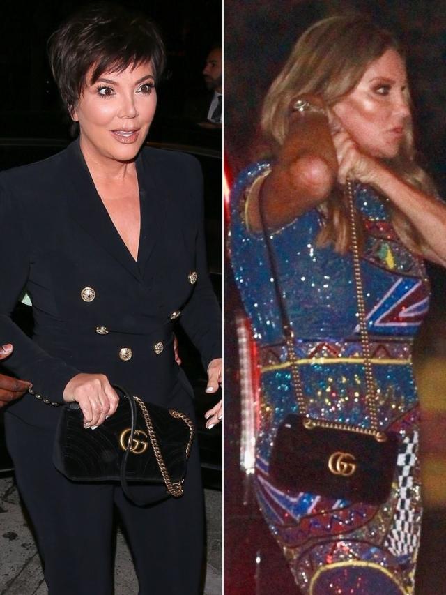 Kris and Caitlyn Jenner Twin in Nearly Identical Gucci Handbags at Kylie  Jenner's 21st Birthday