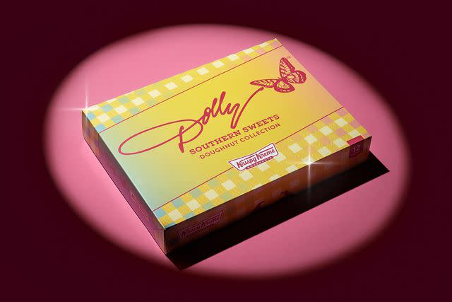 <p>Krispy Kreme</p> Krispy Kreme x Dolly Parton Donut Box