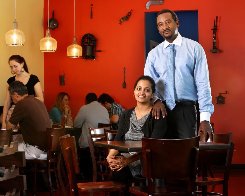 Omar and Arpita Oselimo, owners of Reggae Shack Cafe.