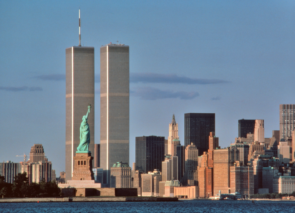 Statue of Liberty with Manhattan skyline