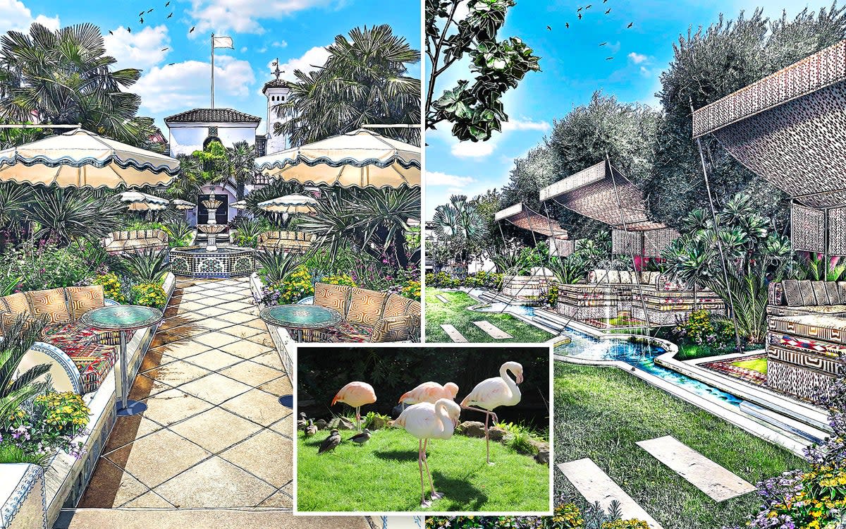 The Alhambra-inspired Spanish Garden and Tudor Garden are being restored (ES Composite)