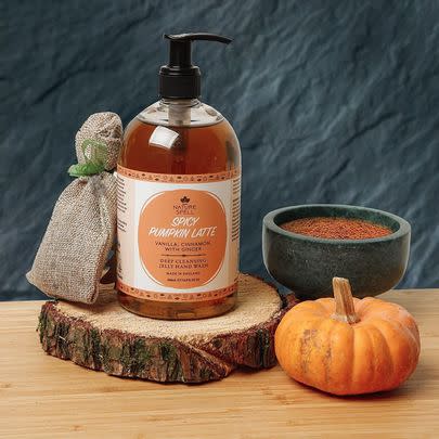 This delicately spiced pumpkin hand wash