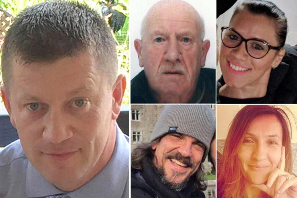 PC Keith Palmer, American tourist Kurt Cochran, 54, retired window cleaner Leslie Rhodes, 75, Aysha Frade, 44, and Romanian tourist Andreea Cristea, 31, died in the Westminster terror attack