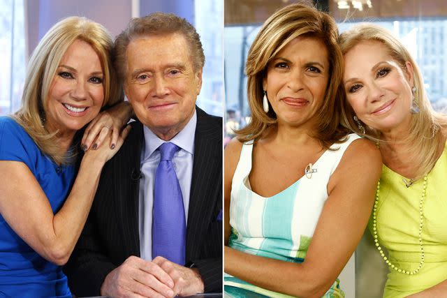 <p>Peter Kramer/NBC/Getty; Peter Kramer/NBC/NBC NewsWire via Getty</p> Kathie Lee Gifford, Regis Philbin, Hoda Kotb