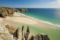  <p>With soft white sand and turquoise sea, this west Cornwall beach is practically paradise. What's more, it's set beneath the world-famous Minack Theatre – perched high on the cliffs above. </p><p><a class="link " href="https://www.visitcornwall.com/beaches/lifeguards-seasonal/west-cornwall/lands-end/porthcurno-beach" rel="nofollow noopener" target="_blank" data-ylk="slk:MORE INFO;elm:context_link;itc:0;sec:content-canvas">MORE INFO</a> </p><p><strong>Where to stay: </strong>Situated on the westerly point of Cornwall, <a href="https://www.booking.com/hotel/gb/land-39-s-end.en-gb.html?aid=2070935&label=sandy-beaches" rel="nofollow noopener" target="_blank" data-ylk="slk:Land's End Hotel;elm:context_link;itc:0;sec:content-canvas" class="link ">Land's End Hotel</a> sits upon Granite Cliffs overlooking the Longships Lighthouse and Atlantic Ocean. A restaurant serving local specialities is available on site, as well as a bar and the centre of Sennen is just a mile from Hotel Land's End. </p><p><a class="link " href="https://www.booking.com/hotel/gb/land-39-s-end.en-gb.html?aid=2070935&label=sandy-beaches" rel="nofollow noopener" target="_blank" data-ylk="slk:CHECK PRICES;elm:context_link;itc:0;sec:content-canvas">CHECK PRICES</a></p>