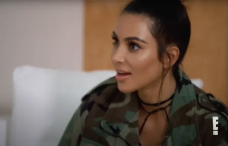 Kim Kardashian looking surprised