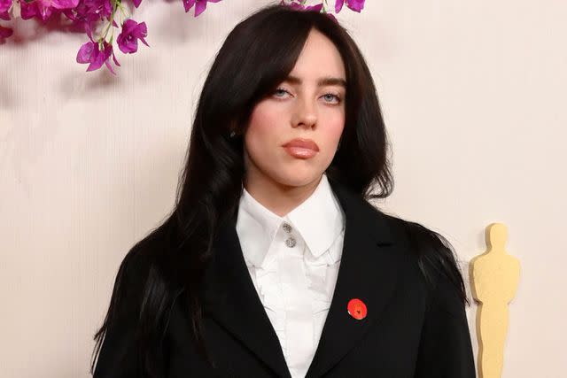 <p>George Pimentel/Shutterstock </p> Billie Eilish in Los Angeles in March 2024