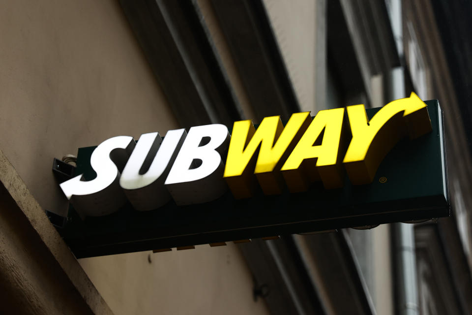 Subway logo is seen at the restaurant in Krakow, Poland on January 23, 2023. (Photo by Jakub Porzycki/NurPhoto via Getty Images)