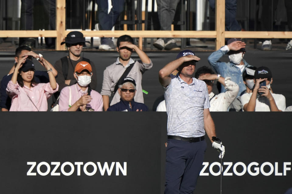 Keegan Bradley will look for his first PGA Tour win since 2018 on Sunday. (AP Photo/Tomohiro Ohsumi)