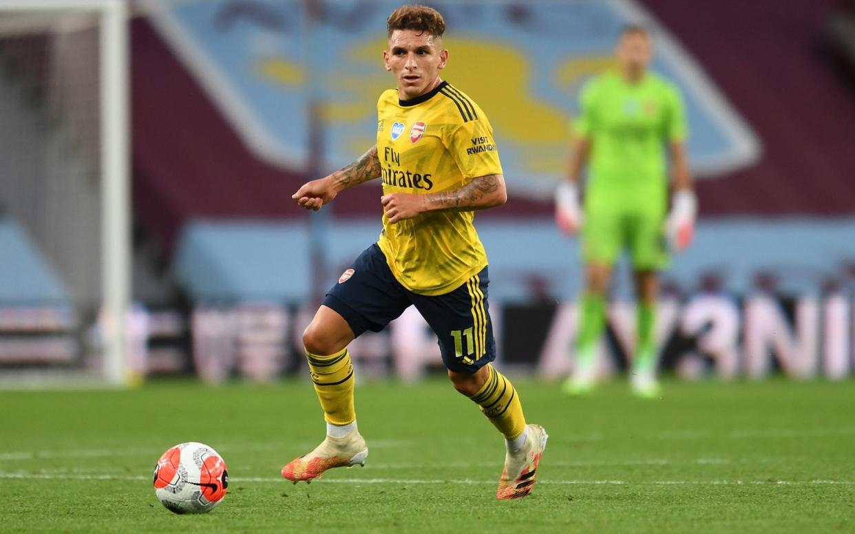 Lucas Torreira of Arsenal during the Premier League match between Aston Villa and Arsenal  - Getty Images