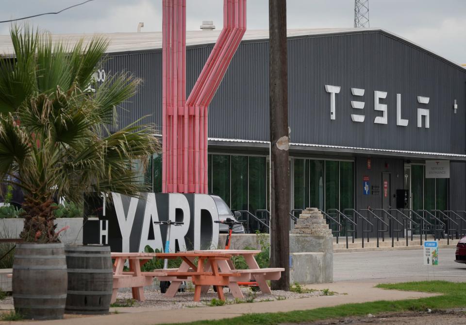 A Tesla showroom in the Yard draws customers from nearby cities.