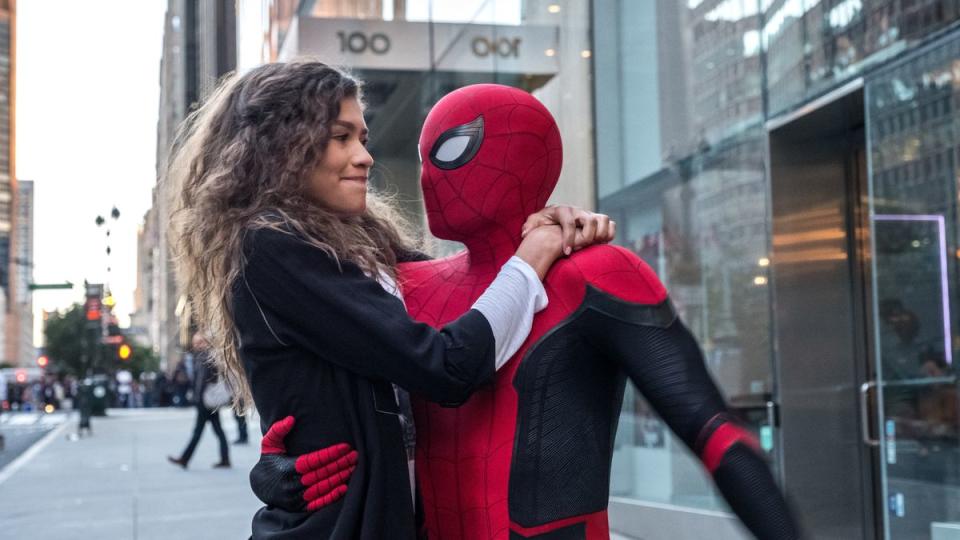Zendaya as MJ and Tom Holland as Peter Parker in 'Spider-Man: Far From Home'. (Credit: Sony/Marvel)