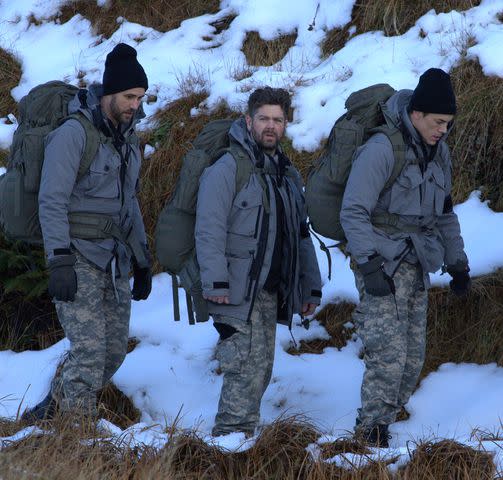 <p>PETE DADDS/FOX</p> Nick Viall, Jack Osbourne and Tom Sandoval in Fox's 'Special Forces: World's Toughest Test'