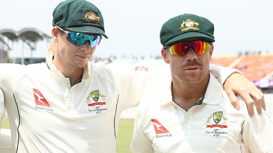 Steve Smith and David Warner.. (Photo by Robert Cianflone/Getty Images)