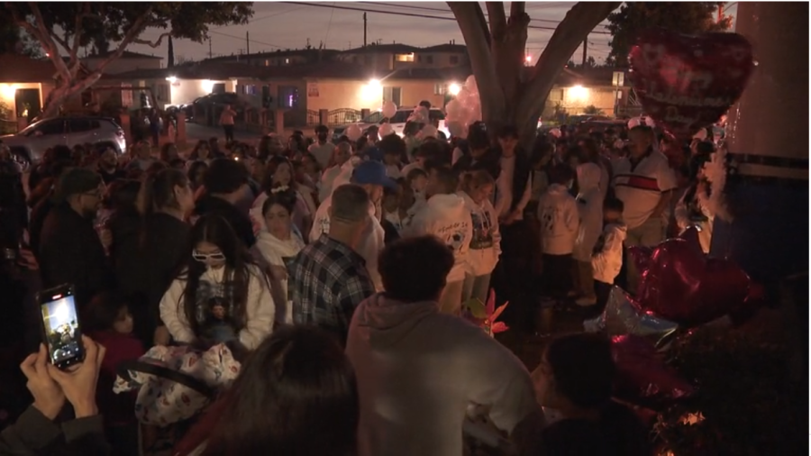 Community members came out to support Pedraza’s family during a vigil held for the young victim