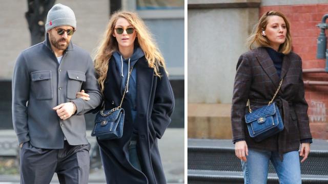 Blake Lively Can't Stop Wearing This Rare Blue Denim Chanel Bag