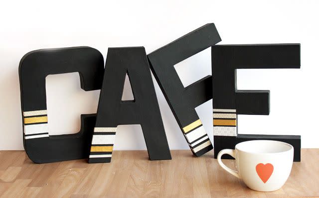 DIY Papier-Mâché Cafe Sign