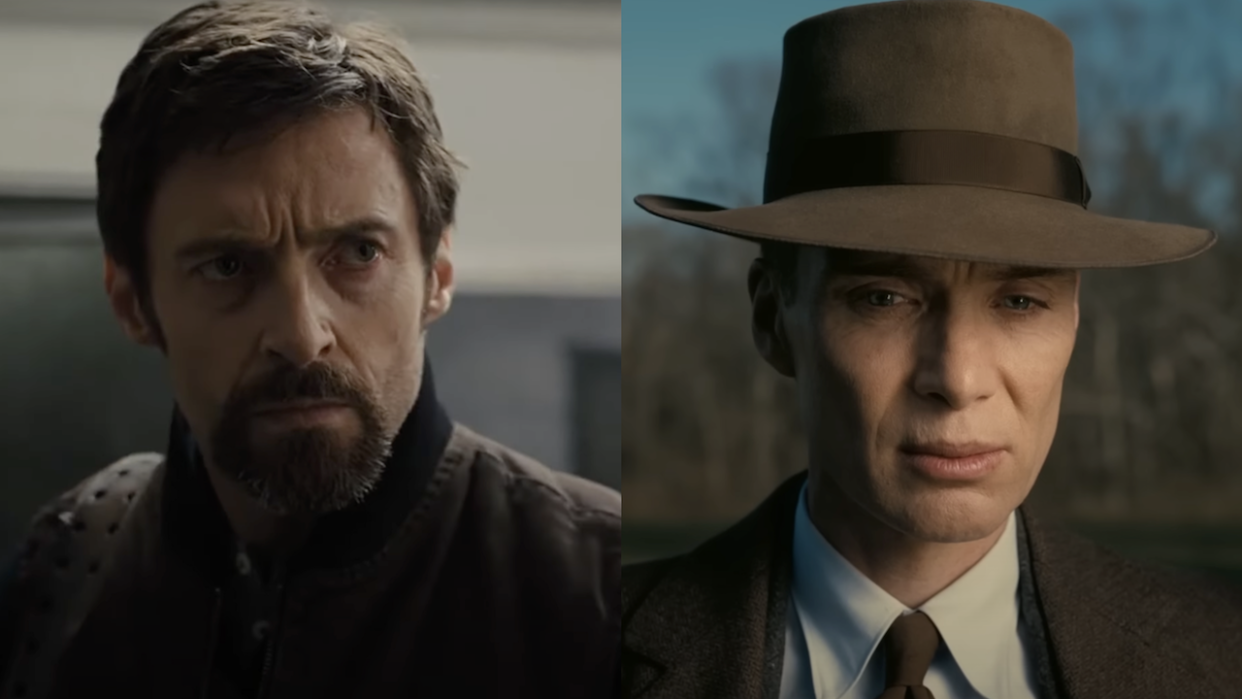  Hugh Jackman in Prisoners/Cillian Murphy in Oppenheimer (side by side). 