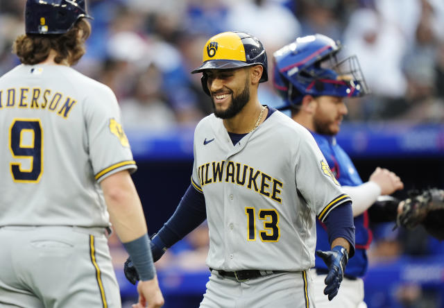 Milwaukee Brewers third baseman Abraham Toro runs after a grounder against  the Seattle Mariners during the fourth inning of a spring training baseball  game Sunday, March 5, 2023, in Phoenix. (AP Photo/Ross