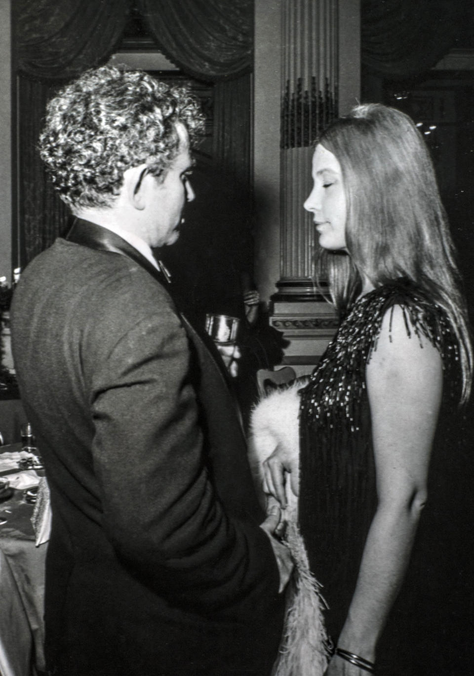 Norman Mailer with his wife Beverly Bentley at the ball.<span class="copyright">Santi Visalli—Getty Images</span>