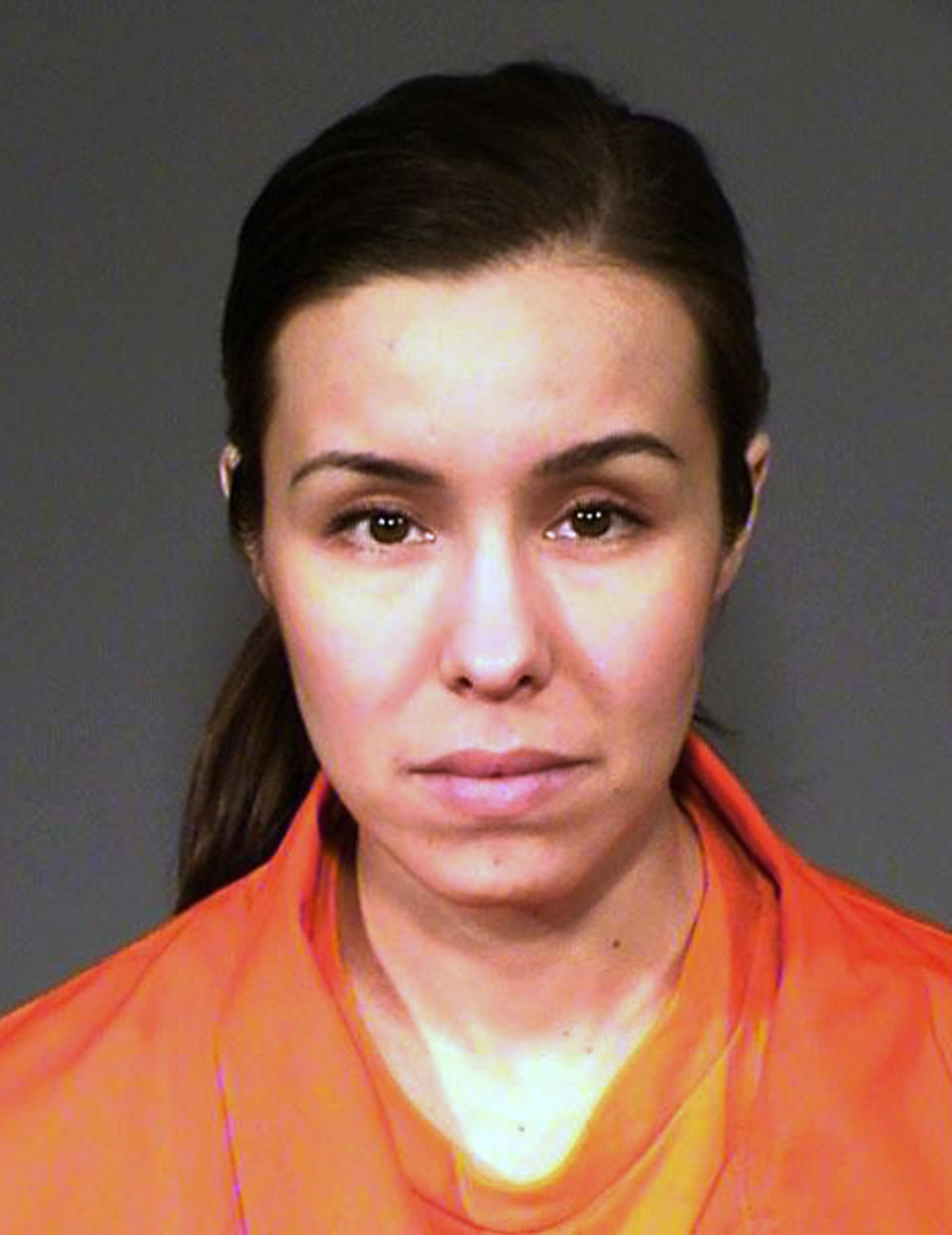 FILE - This undated file photo provided by the Arizona Department of Corrections shows Jodi Arias. Prosecutors face a Friday, Jan. 25, 2019 deadline for responding to Arias' appeal of her murder conviction in the 2008 death of her former boyfriend. Lawyers for Arias filed their appellate brief in July. (Arizona Department of Corrections via AP, File)