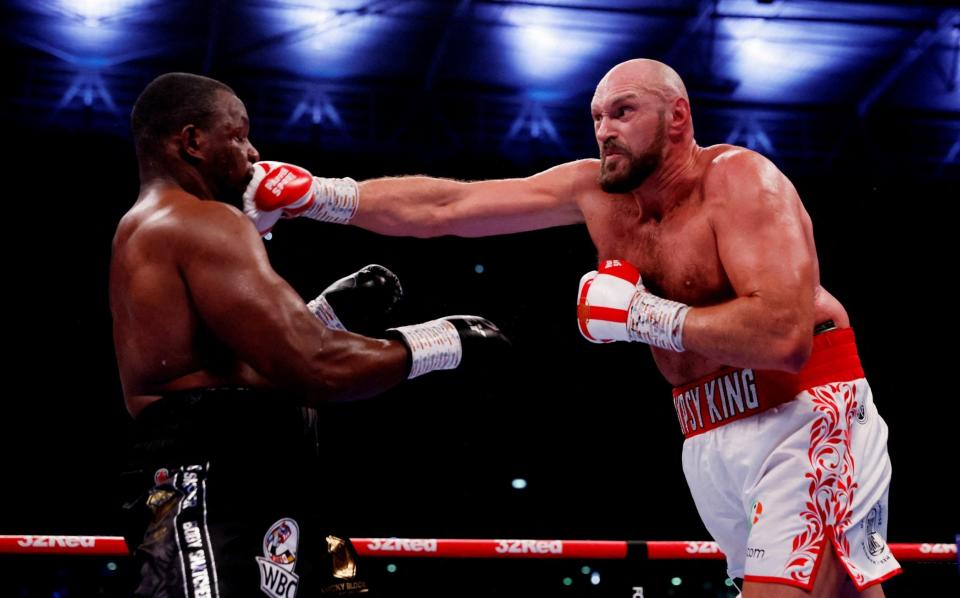 Fury in action against Whyte at Wembley - REUTERS