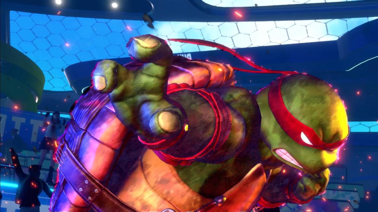  Trailer screenshot of Street Fighter 6 x TMNT collaboration 