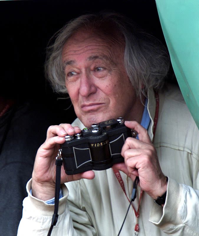 FILE PHOTO: American photographer William Klein is seen covering the 2001 French tennis open at Roland Garros st..