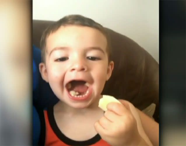 Happy-go-lucky toddler, Xavier Wakefield, before an insect bite left him in intensive care. Photo: 7 News