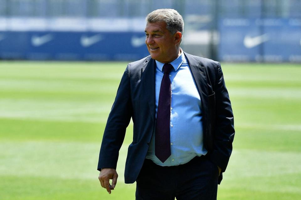 Joan Laporta has overseen a big summer of spending at Barcelona  (AFP via Getty Images)