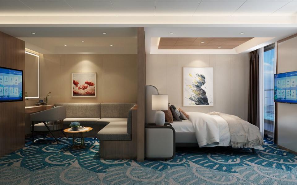 Rendering of the Victoria Sabrina Shangri-La suite | Victoria Cruise Lines