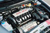 <p>Several Alfa Romeos have been powered by <strong>Fiat</strong> engines mentioned elsewhere on this list, but only one originated with Alfa itself. This was a <strong>2.5-litre 24-valve</strong> version of the <strong>V6</strong> developed by <strong>Giuseppe Busso</strong> (1913-2006) several years before Alfa Romeo was acquired by Fiat.</p><p>In this form, as fitted to the <strong>155</strong> and <strong>156</strong>, it was the <strong>2.0- to 2.5-litre</strong> category award winner. The engine was later extended to <strong>3.2 litres</strong>.</p><p><strong>PICTURE</strong>: 3.2-litre version of Busso V6</p>