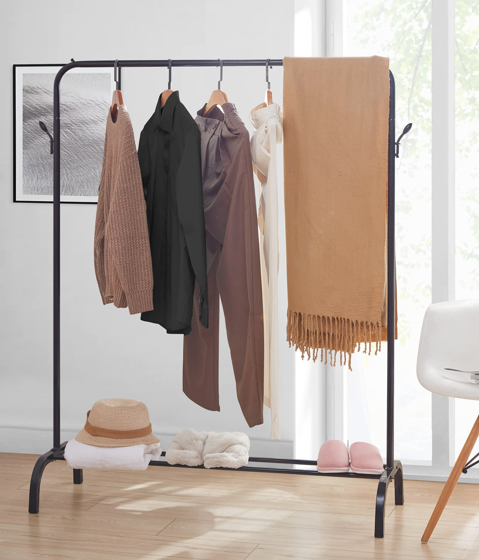 16) Metal Clothing Rack Stand