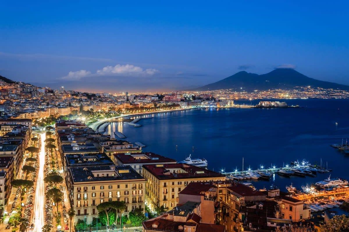 The Gulf of Naples with Mount Vesuvius in the distance (Getty Images)